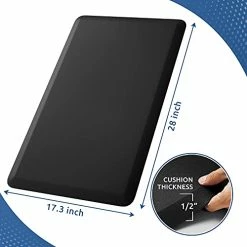 Deals 😀 KitchenClouds Kitchen Mat Cushioned Anti Fatigue Kitchen Rug 17.3"x28" Waterproof Non Slip Kitchen Rugs And Mats Standing Desk Mat Comfort Floor Mats For Kitchen House Sink Office (Black) 👍