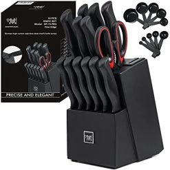 Brand new 🔔 HD HUNTER.DUAL HUNTER Knife Set, Dishwasher Safe Kitchen Knife Set With Block, 24 Pcs Black Kitchen Knife Sets With Block Self Sharpening, 6 Steak Knives, Black 🔥