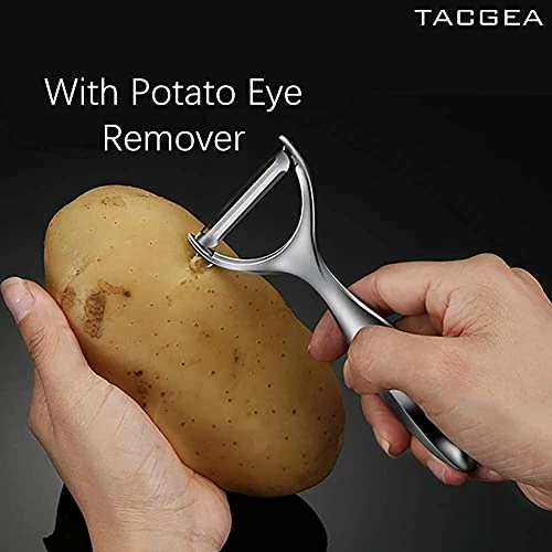 Buy ✔️ TACGEA Vegetable Peeler For Kitchen, Potato Peelers For Fruit Straight Blade, Durable Non-Slip Handle, Set Of 2 ❤️ - Image 4