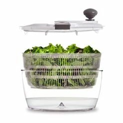 Top 10 ⭐ BINO | Salad Spinner - 4.2 Qt | Large Manual Lettuce Spinner With Secure Lid Lock & Built-in Draining System | Salad Spinner With Salad Bowl | Fruit & Vegetable Basket Colander | Kitchen Gadgets ✨