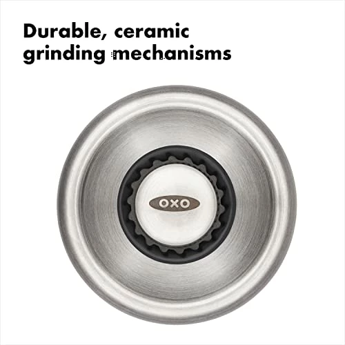 New β OXO Good Grips Sleek Adjustable Salt And Pepper Mill Set Silver π€© - Image 3