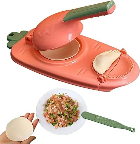 Deals ❤️ YISTEROD 2023 Dumpling Skin Artifact DIY Dumpling Maker -【New Version】2 In 1 Dumpling Maker, Multifunction DIY Manual Dumpling Press Molds Set, Safety ABS Material, Easy-tool For Dumpling Make (Red) ⭐ - Image 8