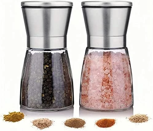 Budget β€οΈ Hexiniu Fillable Stainless Steel Grinder - Aadjustable Black Pepper Grinder, Long Lasting Fresh Keeping Spice Grinder, High Glass Blender That Can Be Used For Pepper, Cumin, Sea Salt, Mung Bean (High) π - Image 6