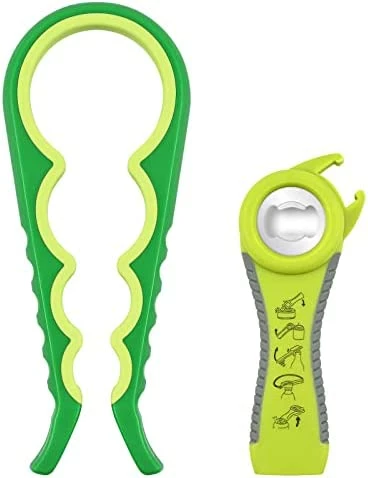 Best Sale π Elyum Jar Opener, 5 In 1 Bottle Opener Multi-Function Can Opener With Silicone Handle, Jar Opener For Weak Hands, Seniors With Arthritis, Lid Opener For Children (Red, 2-Piece Set) π - Image 7