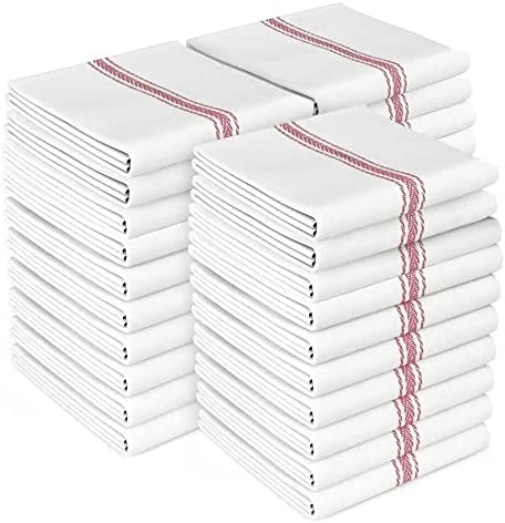 Promo π Zeppoli Classic Kitchen Towels - 15 Pack - 14" X 25" - 100% Natural Cotton Kitchen Dish Towels - Reusable Cleaning Cloths - Blue Tea Towels - Super Absorbent - Machine Washable Hand Towels Blue Striped π - Image 10