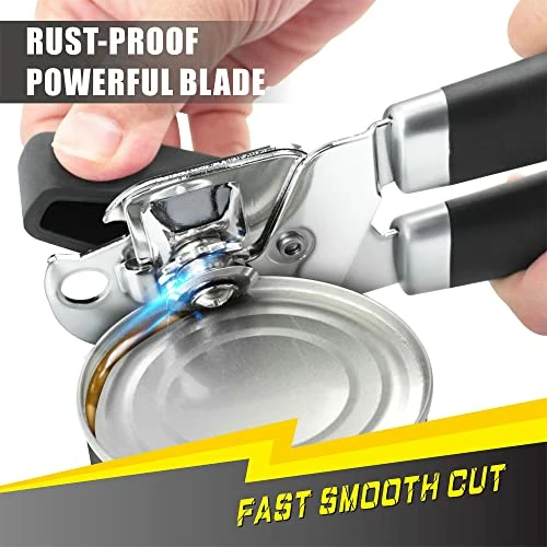 Best reviews of π₯° PrinChef Can Opener Manual, Can Opener With Magnet, No-Trouble-Lid-Lift | Handheld Can Opener Smooth Edge With Sharp Blade | Can Openers With Large Effort-Saving Handles, Easy Grip & Heavy Duty, Black β - Image 3