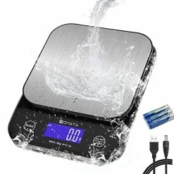 Promo π BOMATA Waterproof Food Scale, 0.01oz/0.1g High Precision, 11lb/5kg, Washable, USB Rechargeable, Stainless Steel Weighing Platform, Digital Kitchen Scale For Cooking, Baking, Weight Loss, Etc π