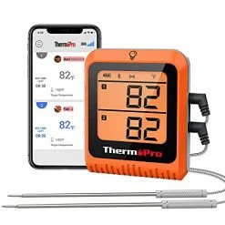 Wholesale 🛒 ThermoPro Wireless Meat Thermometer Of 500FT, Bluetooth Meat Thermometer For Smoker Oven, Grill Thermometer With Dual Probes, Smart Rechargeable BBQ Thermometer For Cooking Turkey Fish Beef ✨