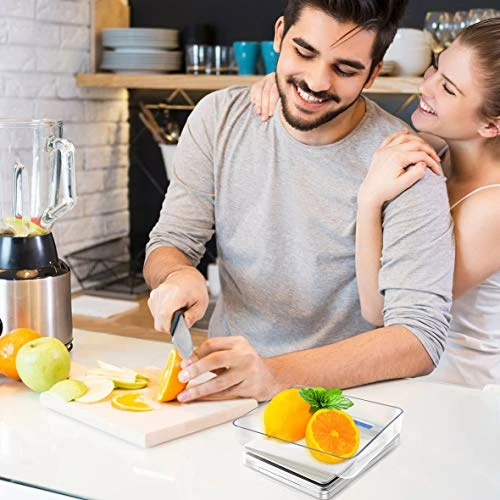 Buy π Fuzion Digital Kitchen Scale 3000g/ 0.1g, Pocket Food Scale 6 Measure Modes, Gram Scale With 2 Trays, LCD, Tare, Digital Scale Grams And Ounces For Food, Cooking, Nutrition, Reptiles(Battery Included) Gold π - Image 3