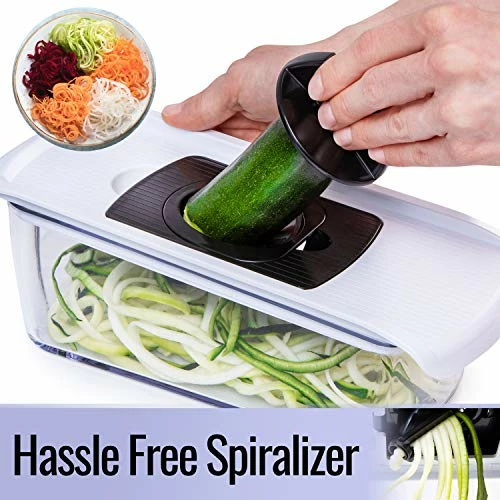 Best deal 🎉 Fullstar 6-in-1 Mandoline Slicer For Kitchen, Cheese Grater, Vegetable Spiralizer And Veggie Slicer For Cooking & Meal Prep (Kitchen Gadgets Organizer & Safety Glove Included) 🧨 - Image 4