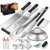 Outlet 🧨 Redriver Griddle Accessories Kit Spatula For Blackstone: 18Pcs Flat Top Grill Accessories Set For Camp Chef - Professional Grill Spatula Tools For Men 👩 Women Outdoor BBQ Teppanyaki Camping 🥰