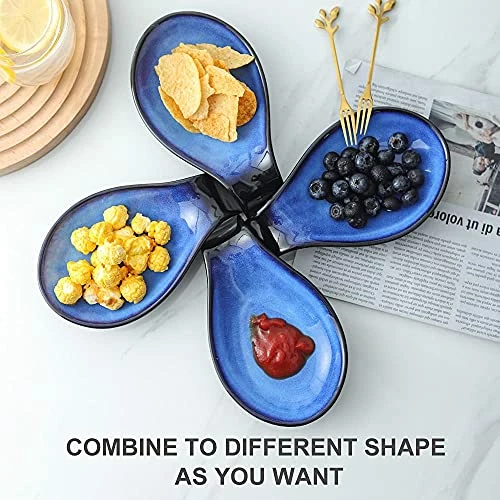 Cheap π Nihow Ceramic Spoon Rest: 4 Inch Stable Utensil Rest - Heat Resistant Spoon Holder For Kitchen Counter/Countertop/Stove Top - Dishwasher Safe - Elegant Blue (1 PC) π - Image 5