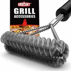 New ✔️ GRILLART Grill Brush Bristle Free & Wire Combined BBQ Brush - Safe & Efficient Grill Cleaning Brush- 17" Grill Cleaner Brush For Gas/Porcelain/Charbroil Grates - BBQ Accessories Gifts For Men 😍