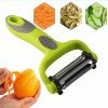 Cheap 😍 Yhtawoo Peeler For Kitchen Multifunction Peelers 2-in-1,Julienne Peeler+Serrated Peeler,Apple Peeler Vegetable Peeler Carrot Potato Fruit Slicer Anti-Slip (Green) ⭐