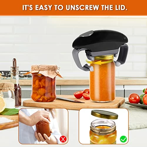 Outlet π Meteralla Electric Jar Opener, One Touch Automatic Jar Opener For Weak Hands, Hands Free Jar Opener For Seniors With Arthritis π - Image 3