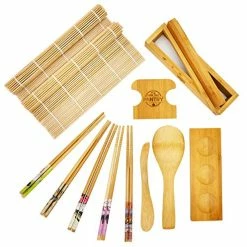 Coupon ❤️ GROW YOUR PANTRY Sushi And Maki Making Kit - With Sushi Rolling Mat, Bamboo Maki Mold And Japanese Sauce Tray. Plus Chopsticks And Spreader Paddles. The Set For Sushi Lovers 👍