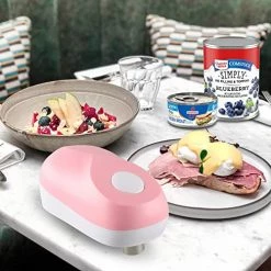 Discount 👍 Vcwtty Electric Can Opener, No Sharp Edge, Open Your Cans With A Simple Push Of Button, Food-Safe And Battery Operated Can Opener, Kitchen Gifts For Arthritis And Seniors (Mini Peach Pink） 😀