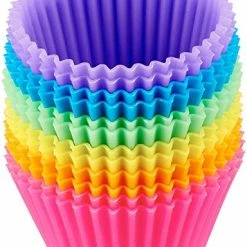 Cheapest 👏 Amazon Basics Reusable Silicone Baking Cups, Muffin Liners - Pack Of 12, Multicolor ❤️