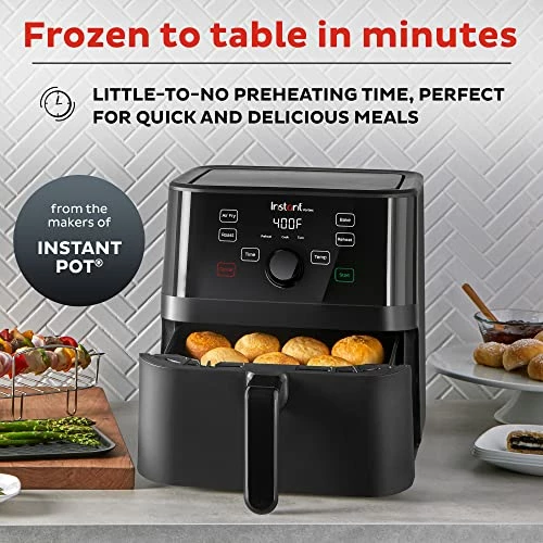 Outlet π Instant Vortex 5.7QT Air Fryer Oven Combo, From The Makers Of Instant Pot, Customizable Smart Cooking Programs, Digital Touchscreen, Nonstick And Dishwasher-Safe Basket, App With Over 100 Recipes π - Image 2