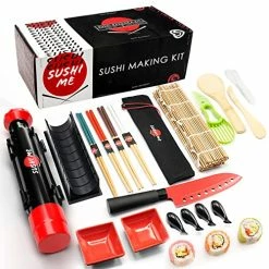 Hot Sale ✔️ Envy Prime Sushi Making Kit - Sushi Kit For Home Includes Sushi Roller, Sushi Bazooka, Avocado Slicer, Sushi Knife, Sushi Bamboo Rolling Mat, Chop Sticks Pack Reusable, Best Sushi Maker Kit ✨