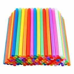 Brand new π CVNDKN 200 PCS Jumbo Smoothie Straws, Colorful Disposable Plastic Large Wide-mouthed Milkshake Straw (0.43" Diameter And 8.2" Long) β¨