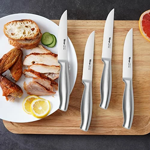 Hot Sale ✨ Slege Steak Knife Set Of 8,Steak Knives,Serrated Stainless Steel Steak Knife With Hollow Handles,Kitchen Steak Knife With Gift Box ⭐ - Image 6