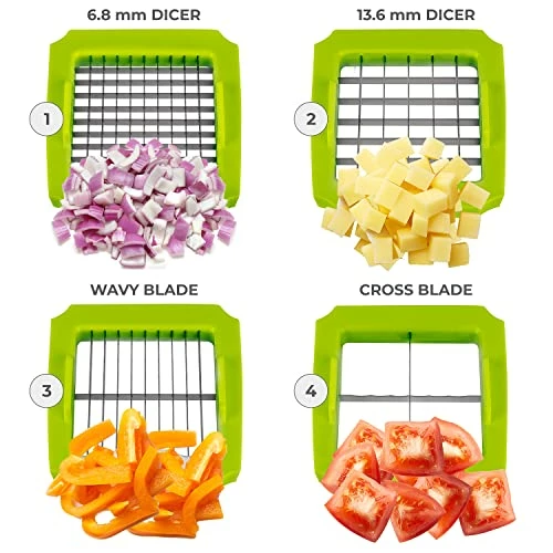 Promo β Mueller Austria Mueller Vegetable Chopper - Heavy Duty Vegetable Slicer - Onion Chopper With Container - Food Chopper Slicer Dicer Cutter - 4 Blad π― - Image 3