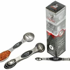 Cheapest 🔥 The Chef Guru 1 0, 1/8 Tsp, 1/4 Tsp, 1/2 Tsp, 1 Tsp, 1/2 Tbls, 1 Tbls, 18/10 (304) Stainless Steel/Black 18/10 (304) Stainless Steel / Black 🛒
