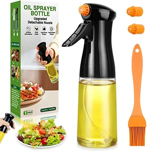 Coupon π€© MUOOMU Oil Sprayer For Cooking, Upgraded Olive Oil Sprayer Bottle, Air Fryer Accessories, Oil Mister For Air Fryer, 7oz/200ml Oil Vinegar Spritzer, Kitchen Gadgets For Salad, BBQ, Roasting (Black) π - Image 7