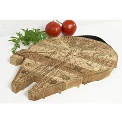 Brand new 😀 Millennium Falcon Board - Wooden Cutting Board - Engraved Wooden Plate - Rustic Cutting Board - Futuristic Serving Platter - Valentines Gift 🎁