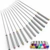 Wholesale 🛒 Sago Brothers - Set Of 12 Stainless Steel Fondue Forks 9.5" - Color Coding Cheese Fondue Forks With Heat Resistant Handle For Chocolate Fountain Cheese Fondue Roast Marshmallow 😉