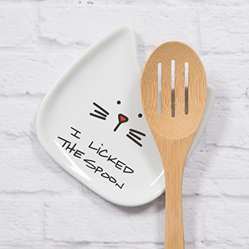 Coupon π€© Pavilion Gift Company Blobby Cat, Cat Spoon Rest"I Licked The Spoon", 5", White β - Image 4