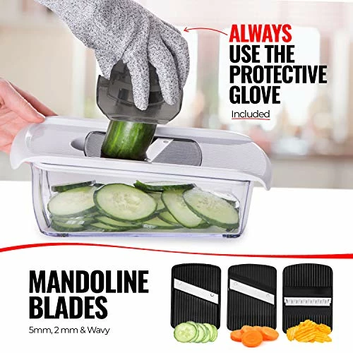 Deals ✔️ Fullstar 11 In 1 Mandoline Slicer, Vegetable Slicer & Cheese Grater | Kitchen Gadgets With Peeler, Spiralizer, Juicer, French Fry Maker & Julienne Cutter (+Safety Glove & Cleaning Brush) 🥰 - Image 3