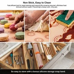 Brand new 👏 Angadona Silicone Baking Mat Macaron Mat Kit(16pcs Set) Macaroon Baking Mat Set Of 2 Half Sheet Macaron Silicone Mat Nonstick Macaron Mat Sheet,6 Piping Tip,2 Piping Bag With 3 Bag Tie,2 Coupler (11.6"x16.5") Cherry Re 😍