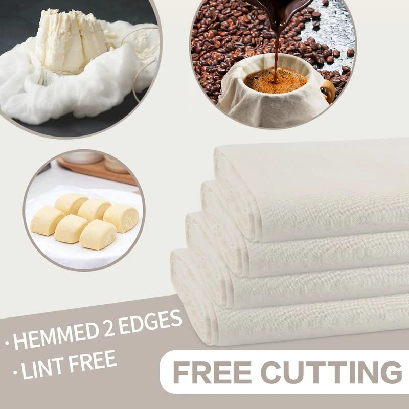 New π€© Olicity Cheesecloth, Grade 100, 45 Sq Feet, Reusable Cheese Cloth Ultra Fine Cheese Cloths For Straining, Unbleached Butter Muslin Cloth For Cooking, Cold Brew Coffee, π Halloween Decorations - 5 Yards π - Image 2