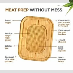 Wholesale π― BambΓΌsi Turkey Carving Cutting Board - Bamboo Heavy Duty Chopping Block - Reversible Wood Serving Tray With Juice Groove And Spikes, Stabilizes Meat While Carving - πͺ Thanksgiving And π Christmas Gift β