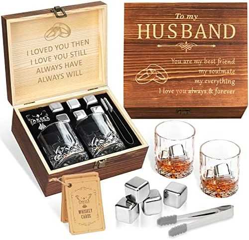 Deals π Oaksea π Birthday Gifts For Men, Whiskey Stones Rocks Chilling Gifts Set With Whiskey Glasses, Gift For Anniversary β Christmas For Dad Him Husband Boyfriend Brother, Cool Bourbon Scotch Cocktail Set Gift π - Image 8