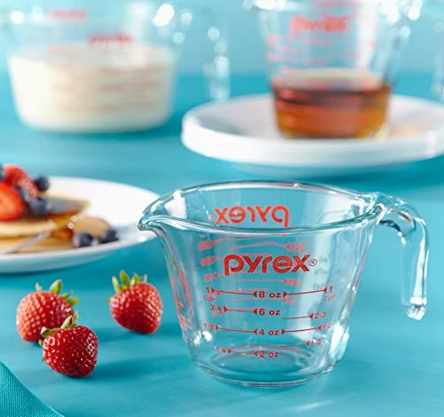 Best Sale π Pyrex 3 Piece Glass Measuring Cup Set, Includes 1-Cup, 2-Cup, And 4-Cup Tempered Glass Liquid Measuring Cups, Dishwasher, Freezer, Microwave, And Preheated Oven Safe, Essential Kitchen Tools π€© - Image 3