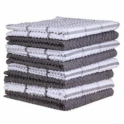 Top 10 ⌛ AMOUR INFINI Cotton Terry Kitchen Dish Cloths | Set Of 8 | 12 X 12 Inches | Super Soft And Absorbent |100% Cotton Dish Rags | Perfect For Household And Commercial Uses | Light Gray 👏