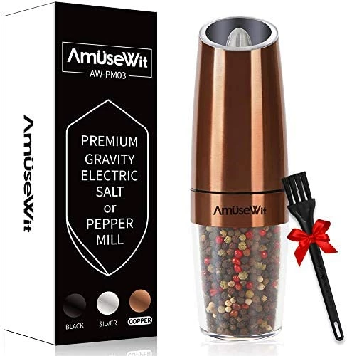 Promo 🎁 Gravity Electric Salt And Pepper Grinder Set【White Light】- Battery Operated Automatic Salt And Pepper Mills,Adjustable Coarseness,One-Handed Operation,Utility Brush,Stainless Steel By 😉 - Image 11