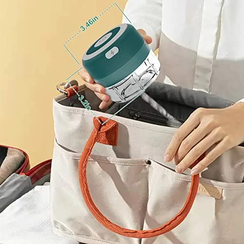 Best reviews of π₯° Beerfingo Electric Herb Grinder - 3.5 Inch Large Grinders For Grinding Dry Fresh Herbs And Spice, USB Rechargeable Grinder With Transparent Chamber, High-efficiency, Portable And Waterproof Morandi 𧨠- Image 5