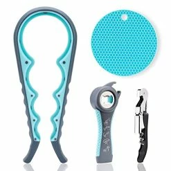 Budget 😉 Astofli Multi Bottle Opener For Arthritic Hands With Corkscrew Wine Opener, Easy Twist Jar Opener For Weak Hands With Rubber Jar Opener Gripper Pad, Adjustable Jar Opener For Seniors With Arthritis 😀