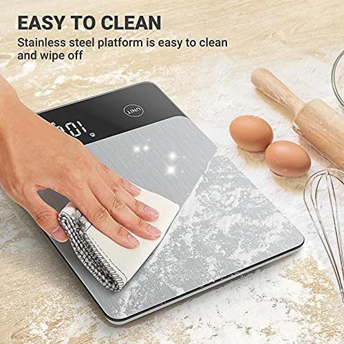 Cheap β Geekclick Food Scale, Digital Kitchen Scale Weight Grams And Oz/Ounces, Kitchen Tools For Baking, Cooking, Meal Prep, Weight Loss, 1g/0.1oz Precise Graduation, Stainless Steel And Tempered Glass Silver π - Image 6