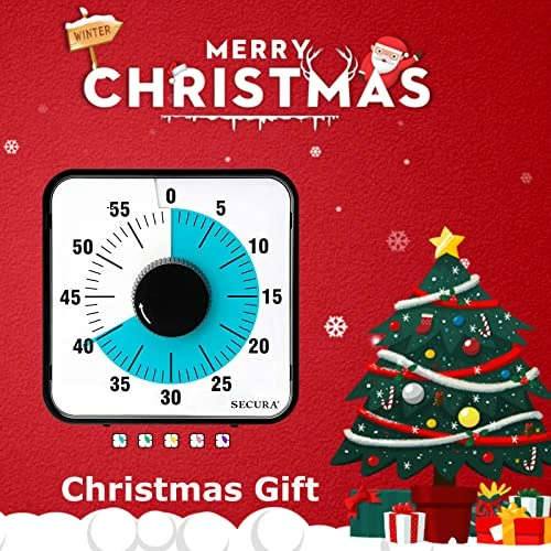 Top 10 π₯ Secura 60-Minute Visual Countdown Timer, 7.5-Inch Oversize Classroom Visual Timer For Kids And Adults, Durable Mechanical Kitchen Timer Clock With Magnetic Backing (Blue) π - Image 7