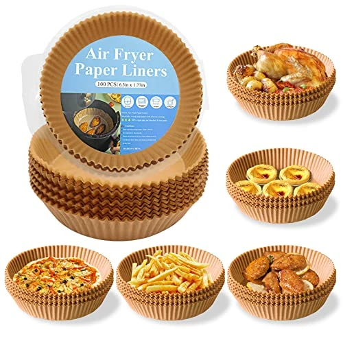 Wholesale π― Bahouloer Air Fryer Disposable Paper 100 Pcs 6.3 Inch Air Fryer Round Non-Stick Paper Prime Oil-proof Parchment Paper Cooking Paper For Fryers Basket Frying Pan Microwave Oven β€οΈ