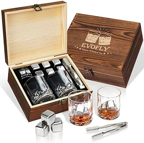 Deals π Oaksea π Birthday Gifts For Men, Whiskey Stones Rocks Chilling Gifts Set With Whiskey Glasses, Gift For Anniversary β Christmas For Dad Him Husband Boyfriend Brother, Cool Bourbon Scotch Cocktail Set Gift π - Image 5