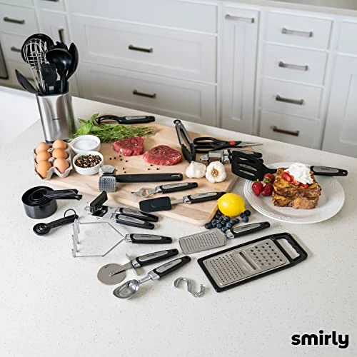 Best deal π€© SMIRLY Black Kitchen Utensils Set With Holder: Kitchen Cooking Utensils Set For Nonstick Cookware - Kitchen Essentials, New Apartment Kitchen Set, Home Kitchen Accessories, Kitchen Tools & Spatula Set π - Image 6