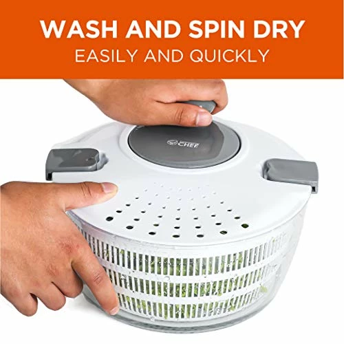 Discount π Commercial Chef Salad Spinner BPA Free, Wash And Dry Lettuce And Vegetables π - Image 3
