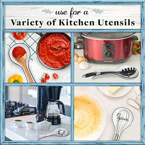 Buy π Home Acre Designs Spoon Rest For Kitchen Counter & Stove Top - White Ceramic Spoon Holder For Cooking & Counter Protection - Essential Kitchen Gadgets - White Farmhou β - Image 5