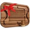 Top 10 👏 Modera Large Acacia Wood Cutting Board | Premium Butcher Block For Carving Meat W/ Deep Juice Grooves, Non Slip Spikes, Reversible Design For Slicing, Chopping & Serving | 🔔 Christmas Holiday Gift | 12x16x1.5" 💯